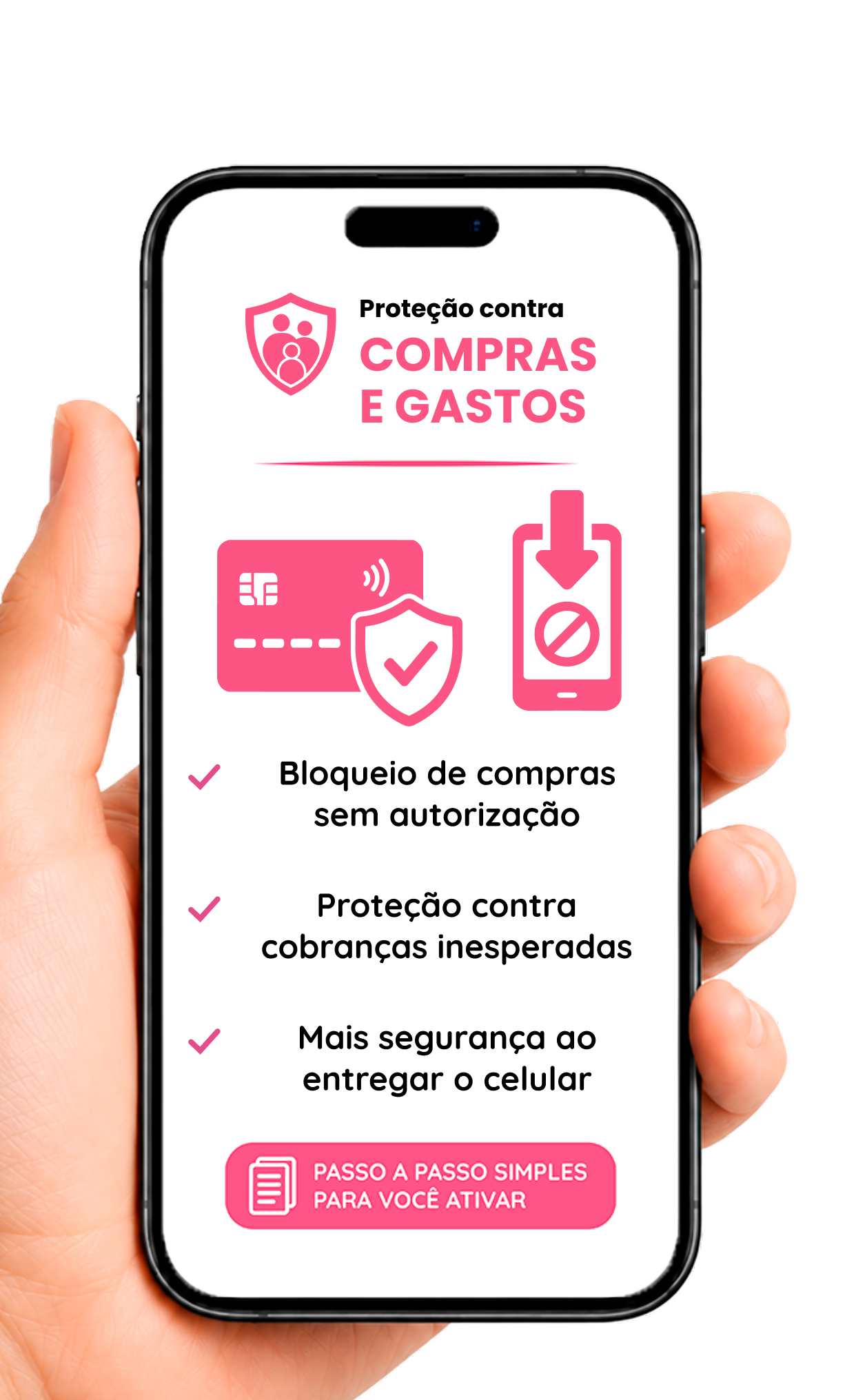 Mockup do módulo Proteção contra Compras e Gastos